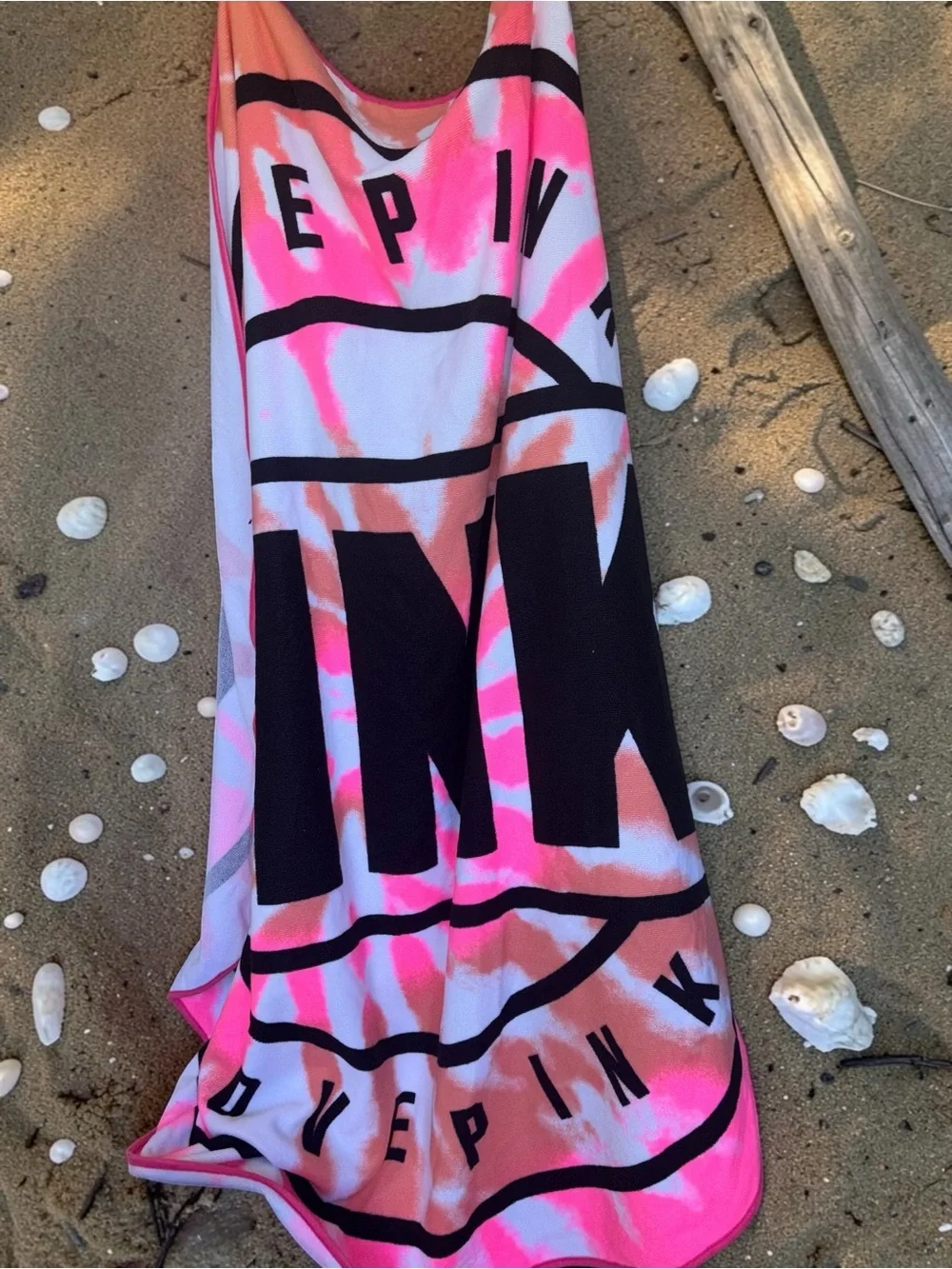 Victoria's Secret PINK Limited Edition item featuring a pink tie-dye pattern